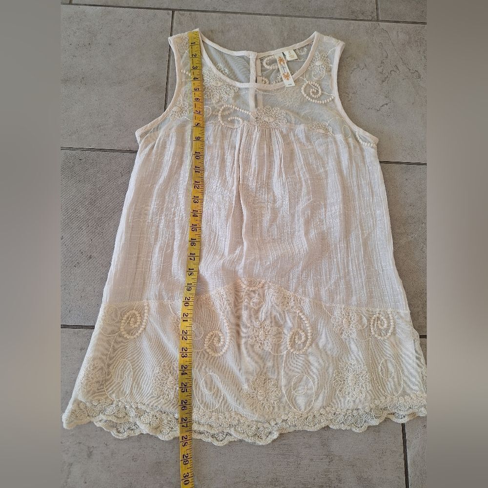Adiva lace cream top size S - Picture 6 of 7